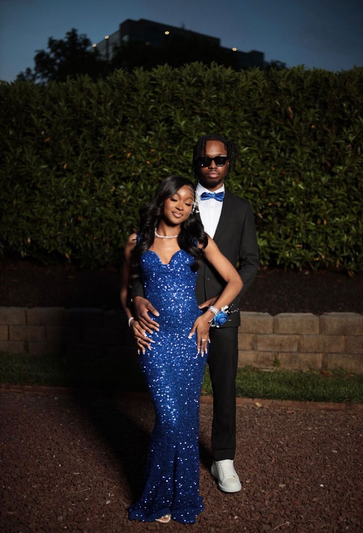 Royal Blue Sequin Long Prom Dresses Evening Gowns