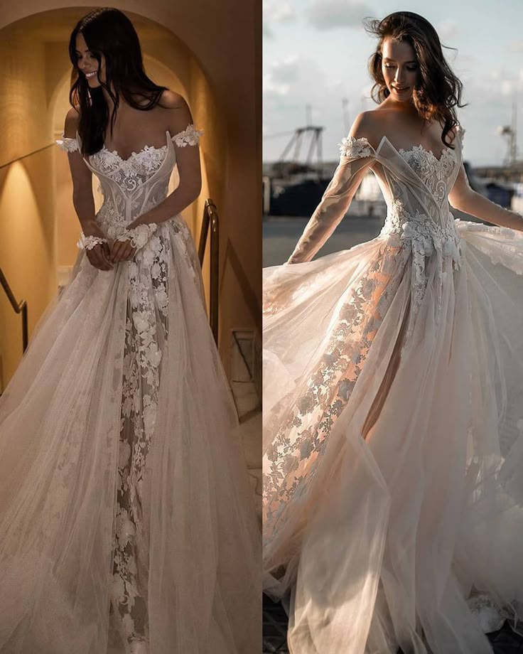 Sweetheart Applique Lace Long Sleeves Long Wedding Dress