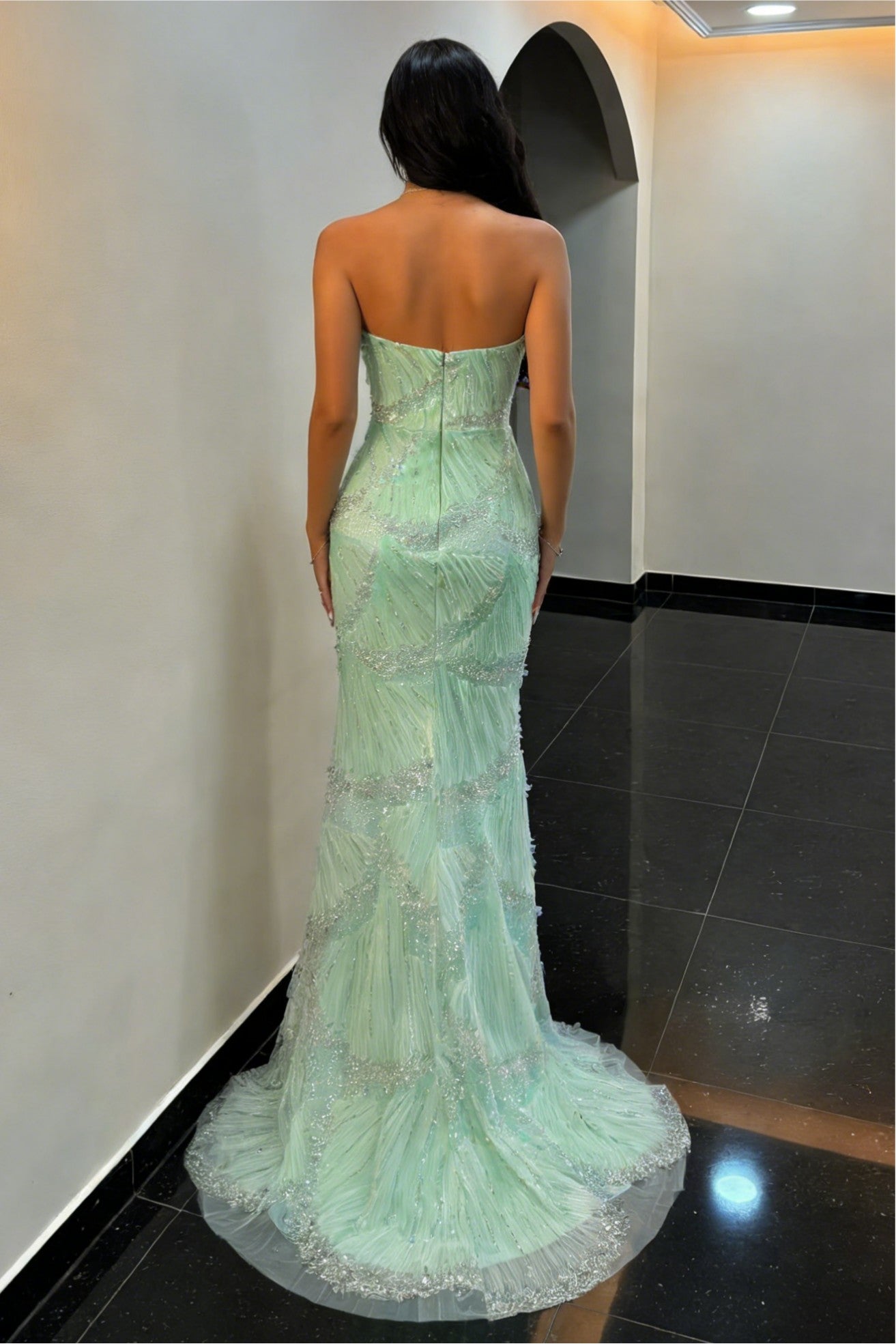 Charming Mermaid Sweetheart Mint Green Prom Dress
