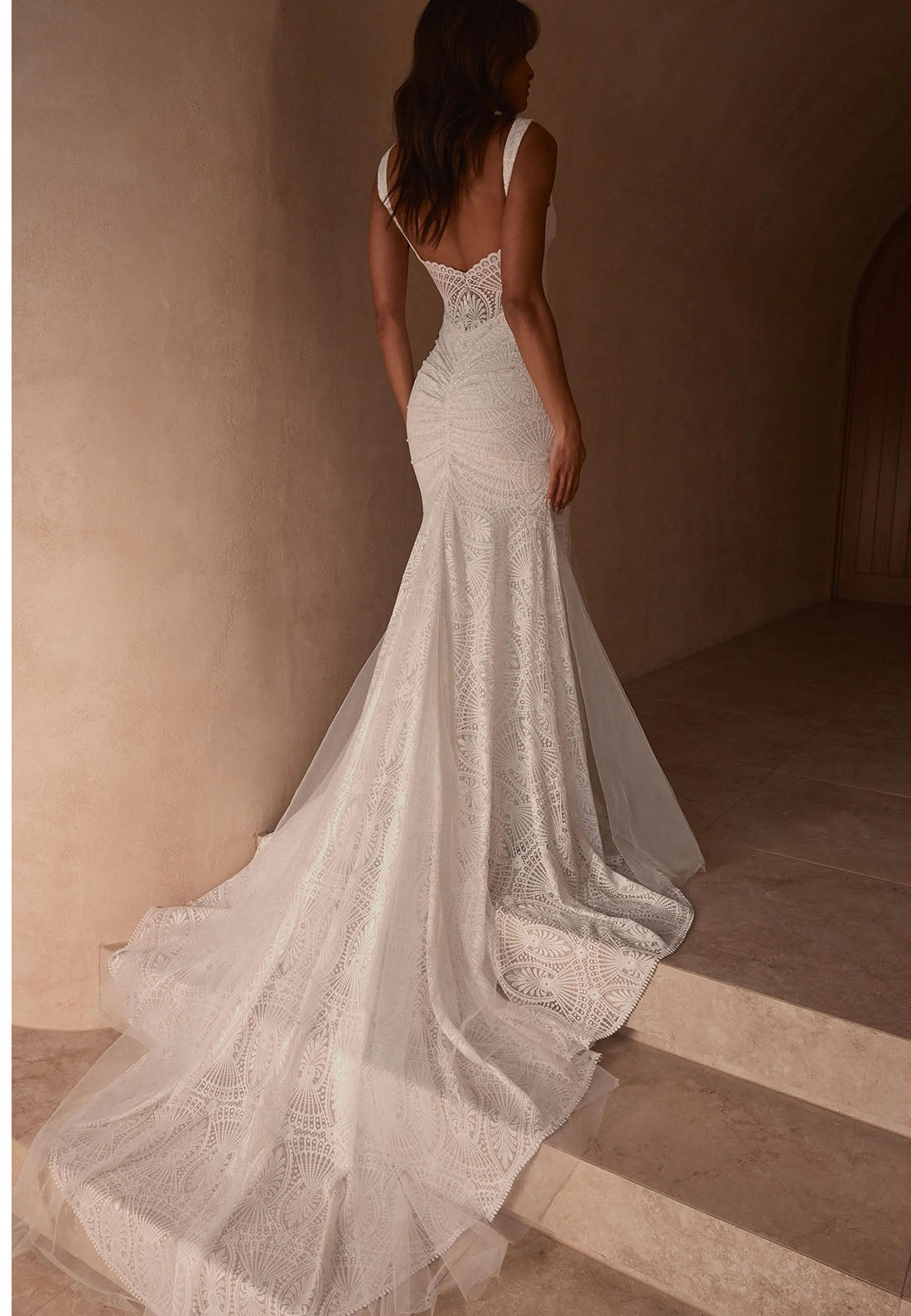 Backless Lace Mermaid Wedding Dress