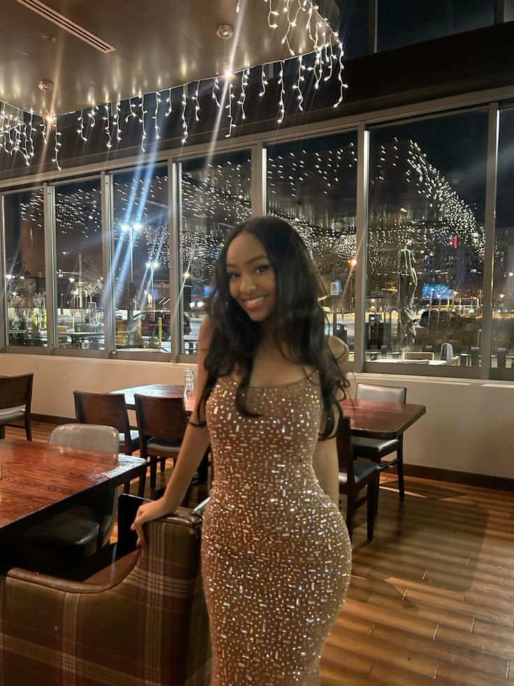 Champagne Sequin Mermaid Birthday Party Dress Long Evening Gown