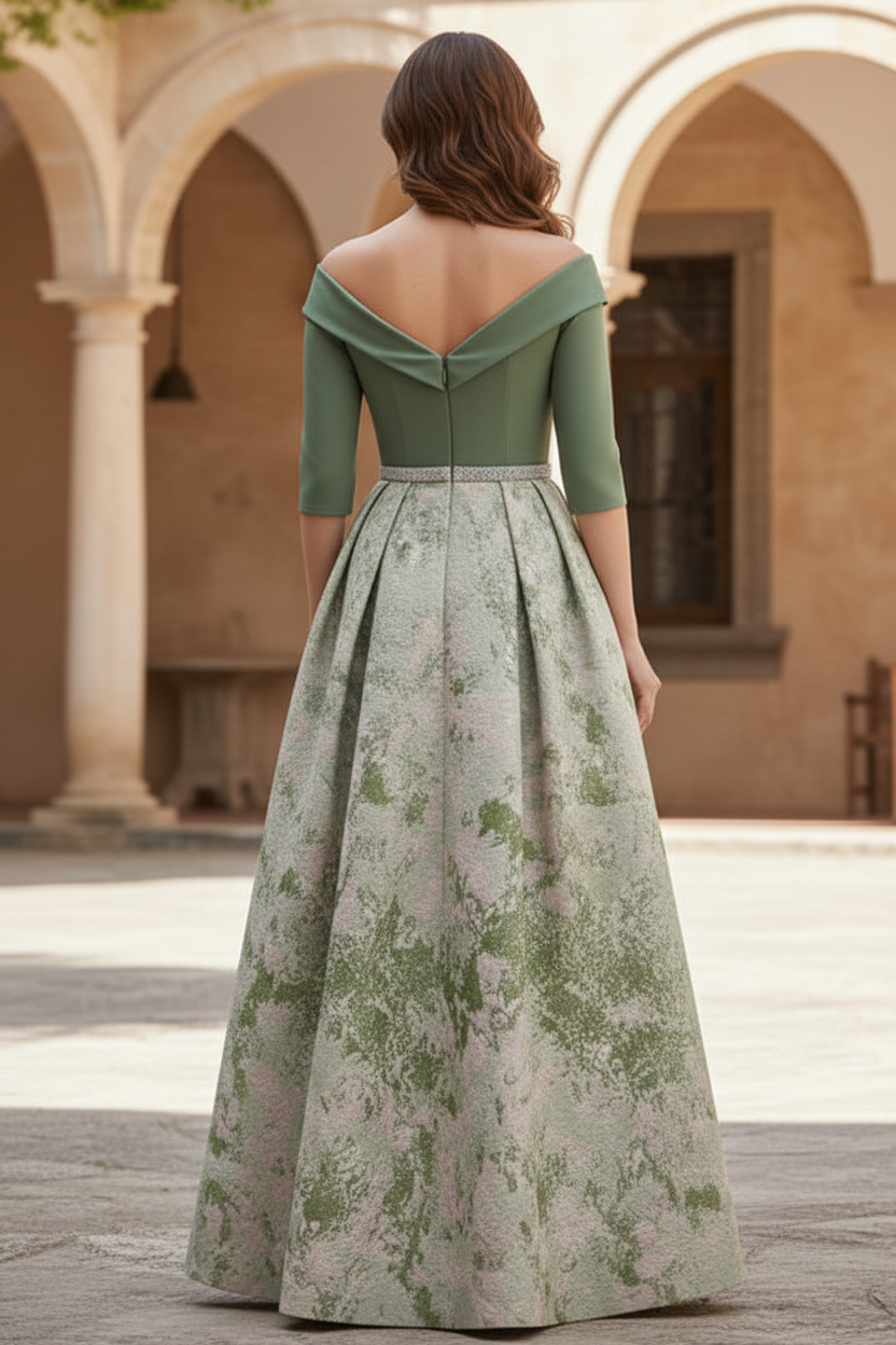 Princess Off-the-Shoulder Mother of the Bride Dress