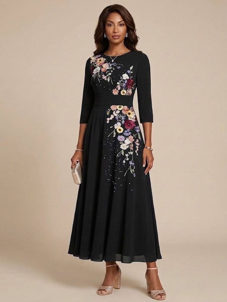 Scoop Chiffon Mother of the Bride Dresses