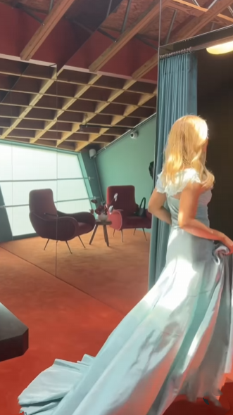 Mermaid Off The Shoulder Light Sky Blue Evening Dress Prom Dresses