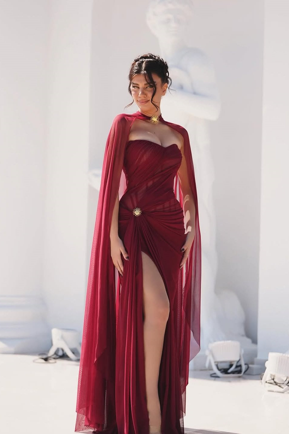 Charming Burgundy Sweetheart Sleeveless Chiffon Prom Dress