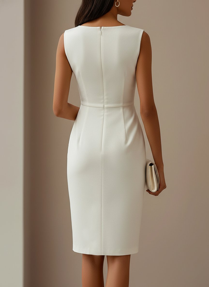 Oversized Bow Sheath Cocktail Dress