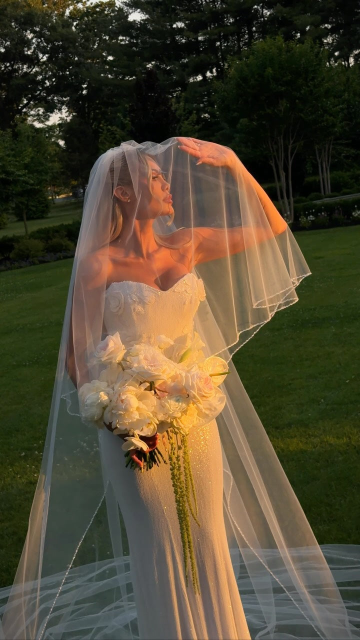 Strapless Sheath Wedding Gown with Sweetheart Neckline