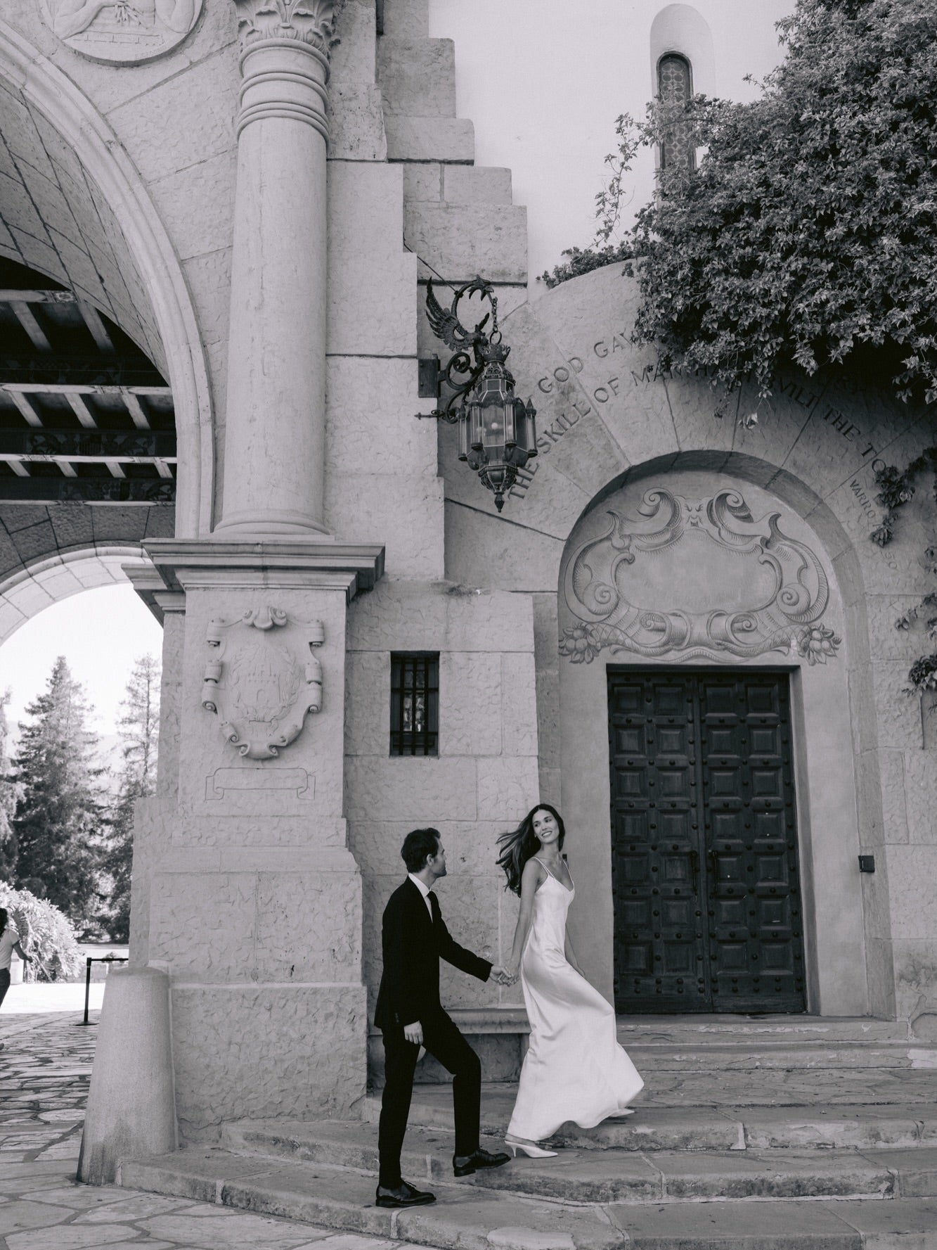 Double Strap V-Neck Slip Wedding Dress