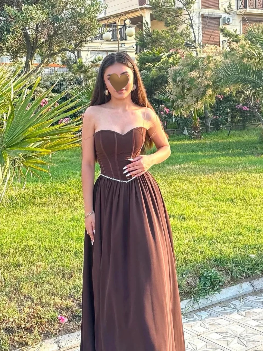 Strapless Sweetheart Corset A-Line Evening Gown