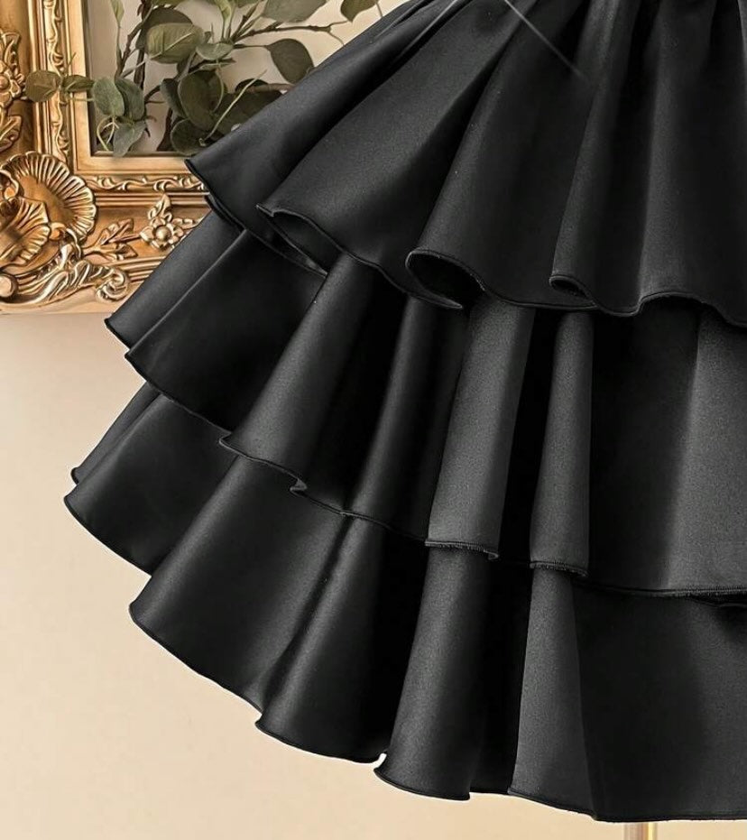 Off-the-Shoulder Sequin Tiered Ruffle Mini Dress