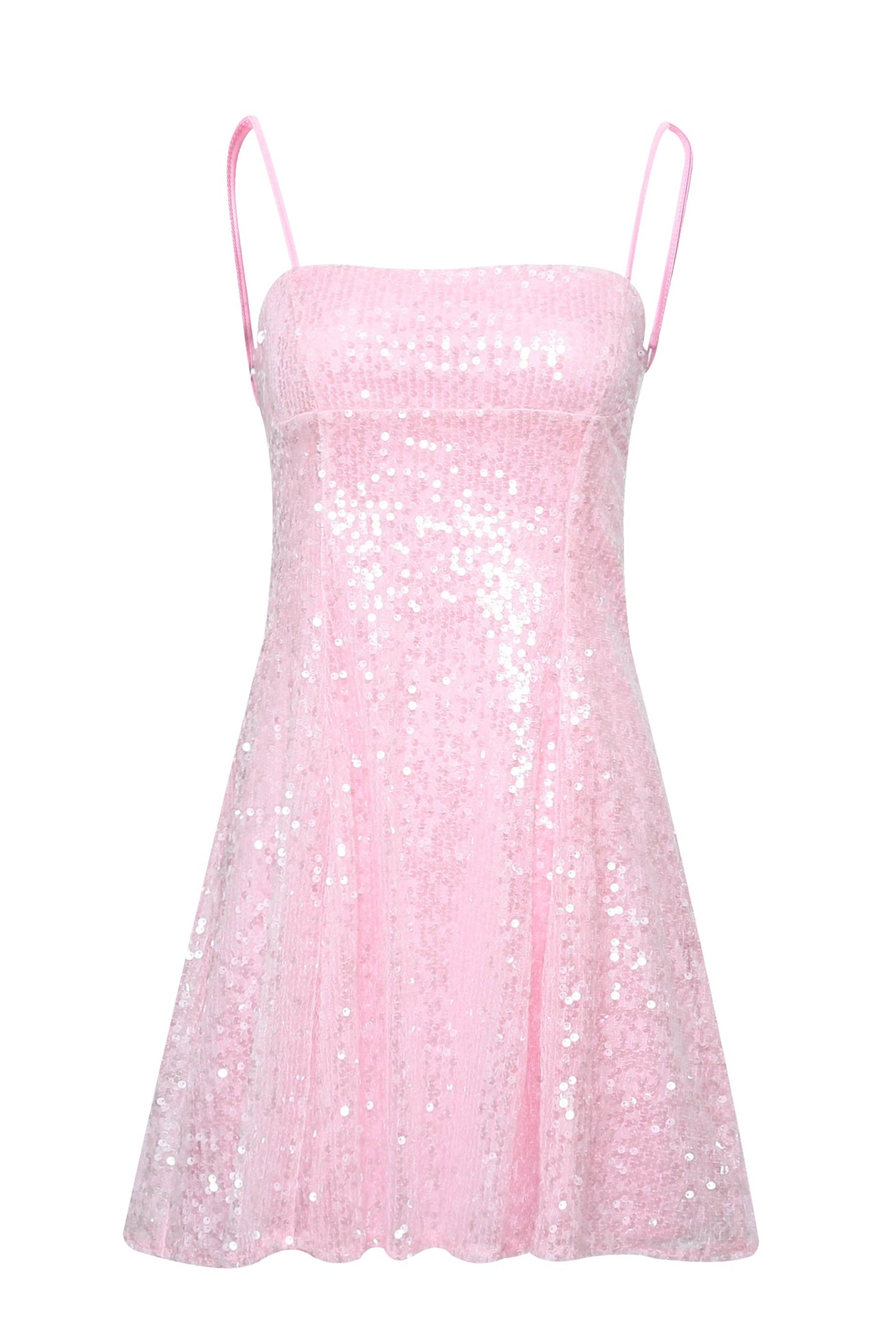 Sequin Spaghetti Strap Corset Mini Dress