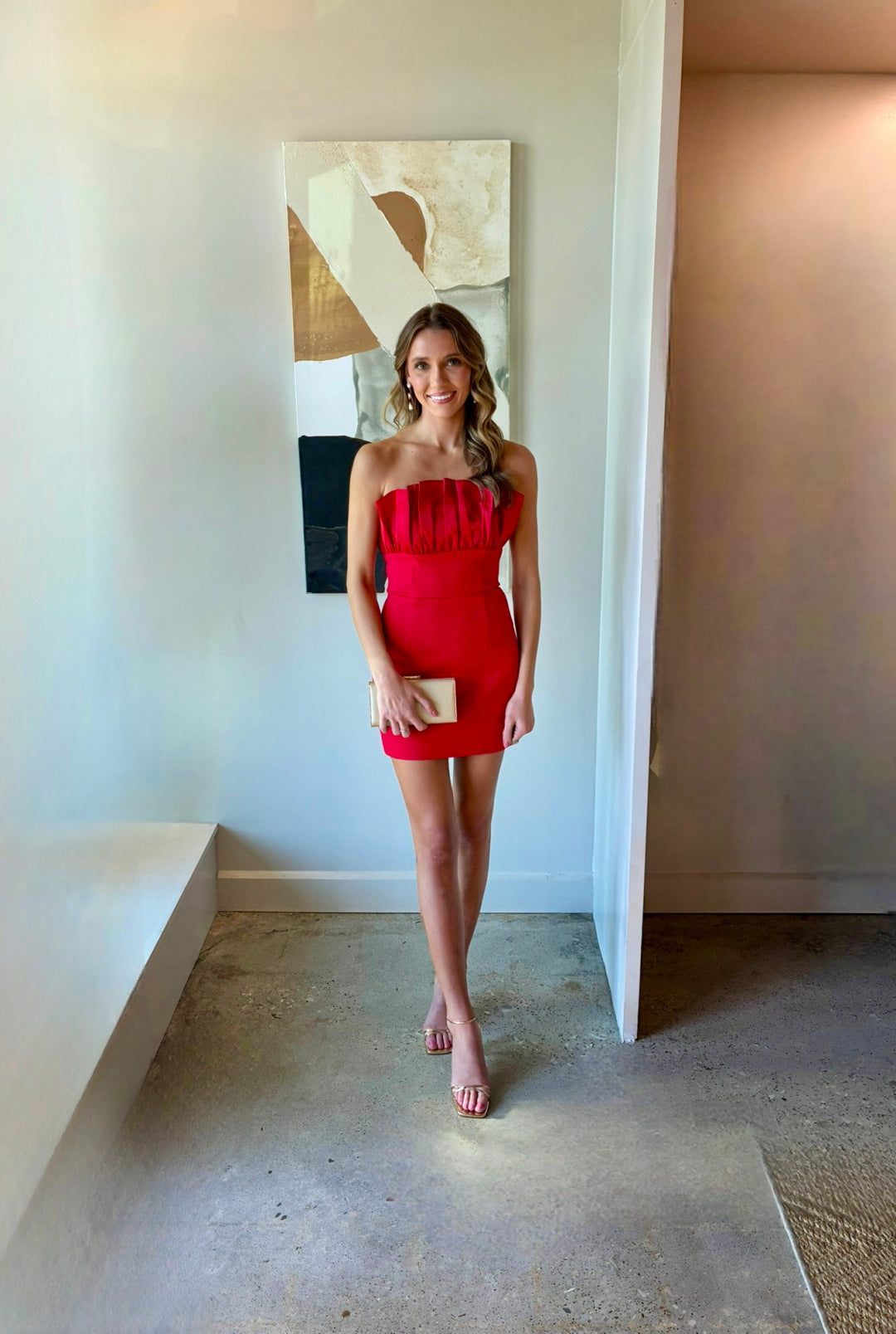 Strapless Fringe Bodice Mini Bodycon Dress