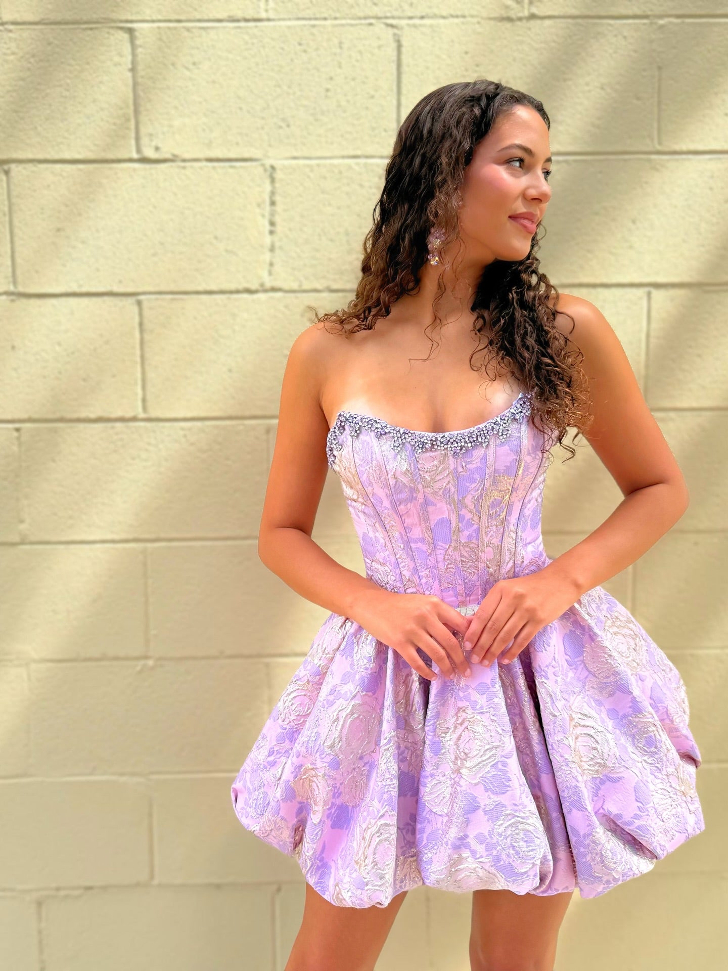Strapless Sweetheart Corset Bubble Mini Dress