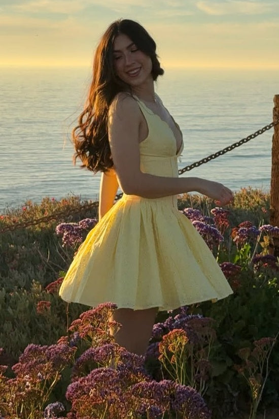 Eyelet Lace Corset Mini Dress