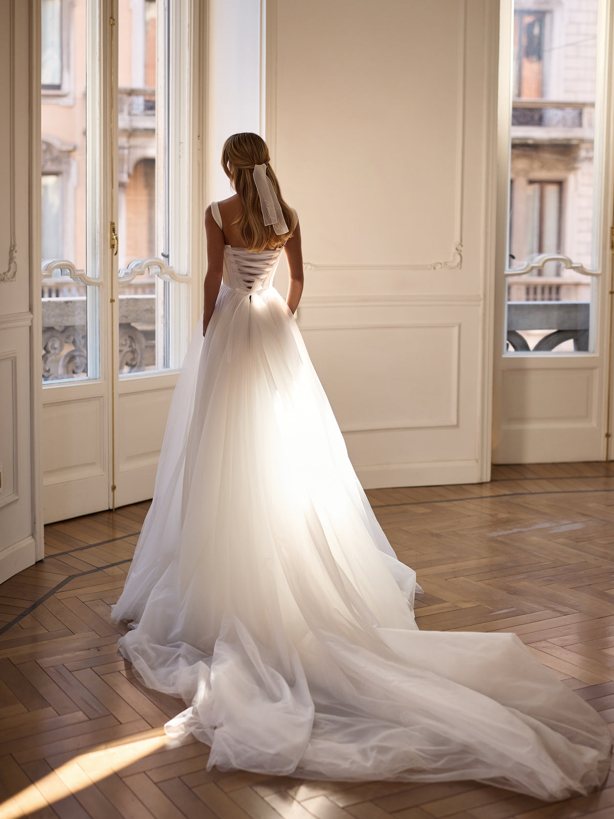 Corset Tulle A-Line Wedding Dress