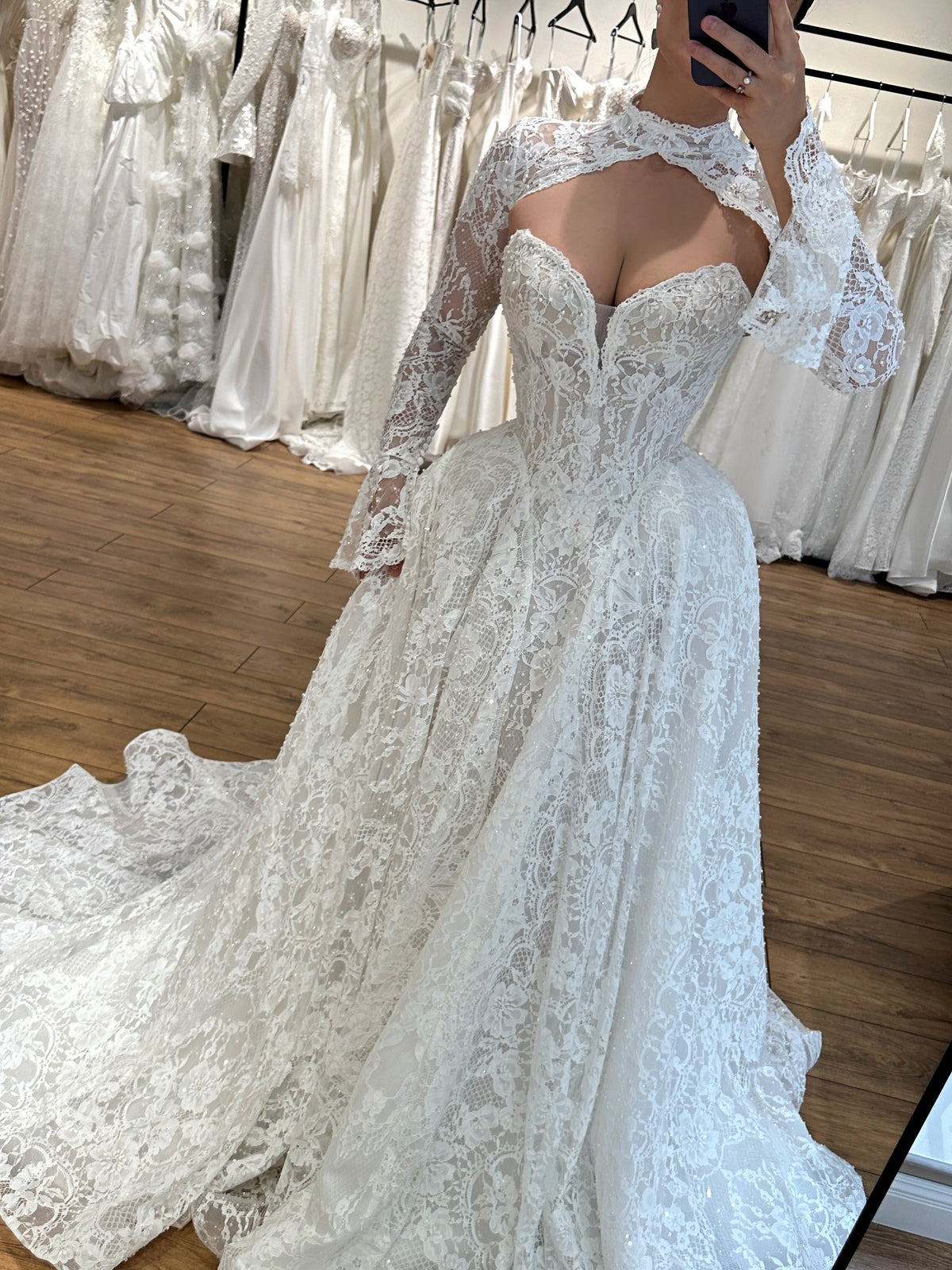 Lace Ball Gown Wedding Dress with Bolero