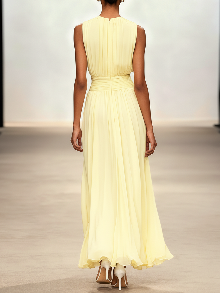 Sleeveless Chiffon A-Line Evening Dress