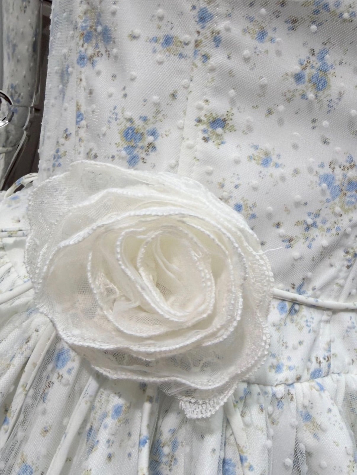 Tiered Floral Mini Dress with Lace Trim