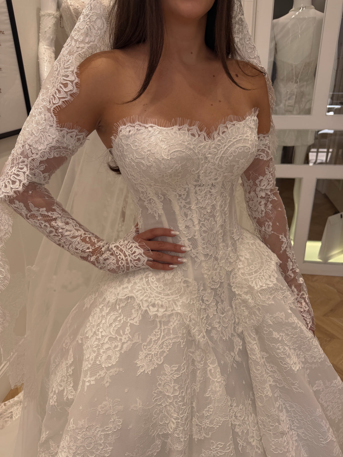 Lace Corset Ball Gown Wedding Dress