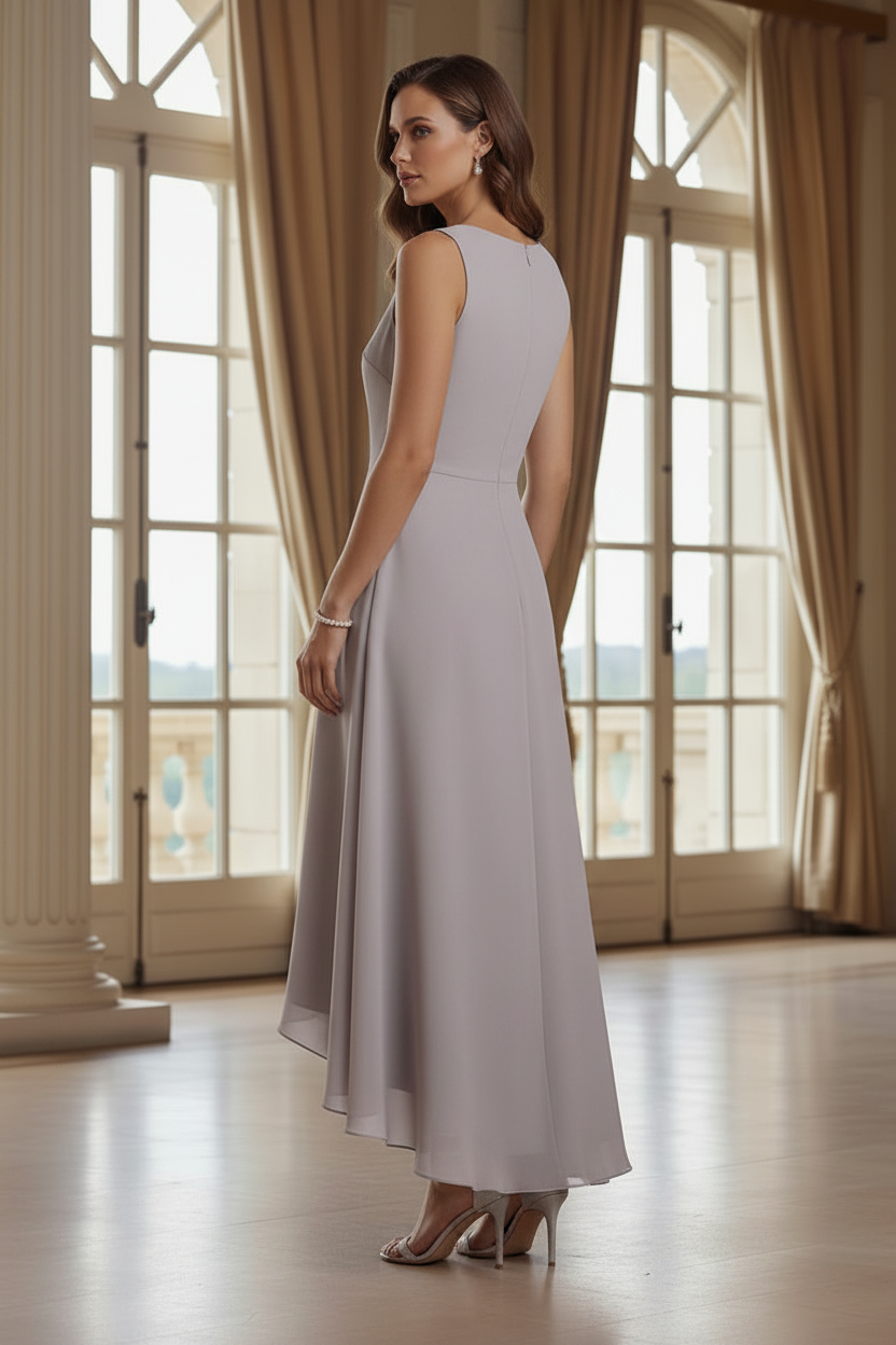 Floral Embroidered Sheer Duster & Sleeveless Midi Dress Set