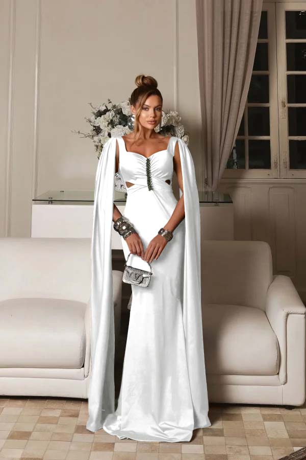 Fashion Blue Straps Prom Dress Slimming Sweetheart Mermaid Train