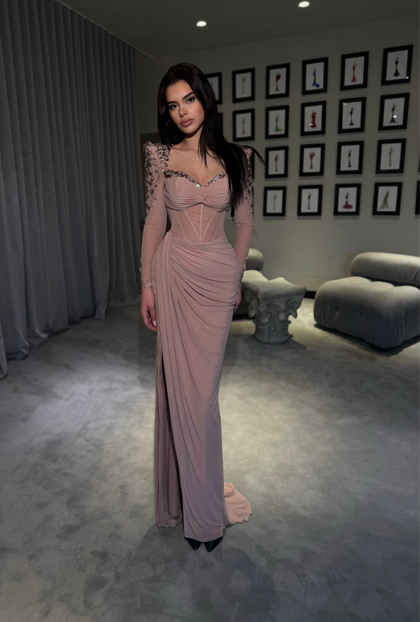 Long Sleeve with Embellished Shoulders