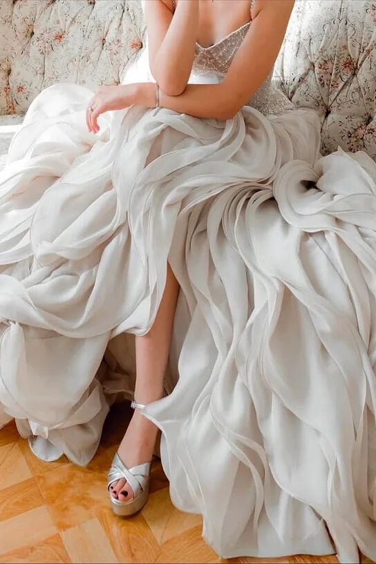 Spaghetti-Straps Sweetheart Mermaid Evening Gowns