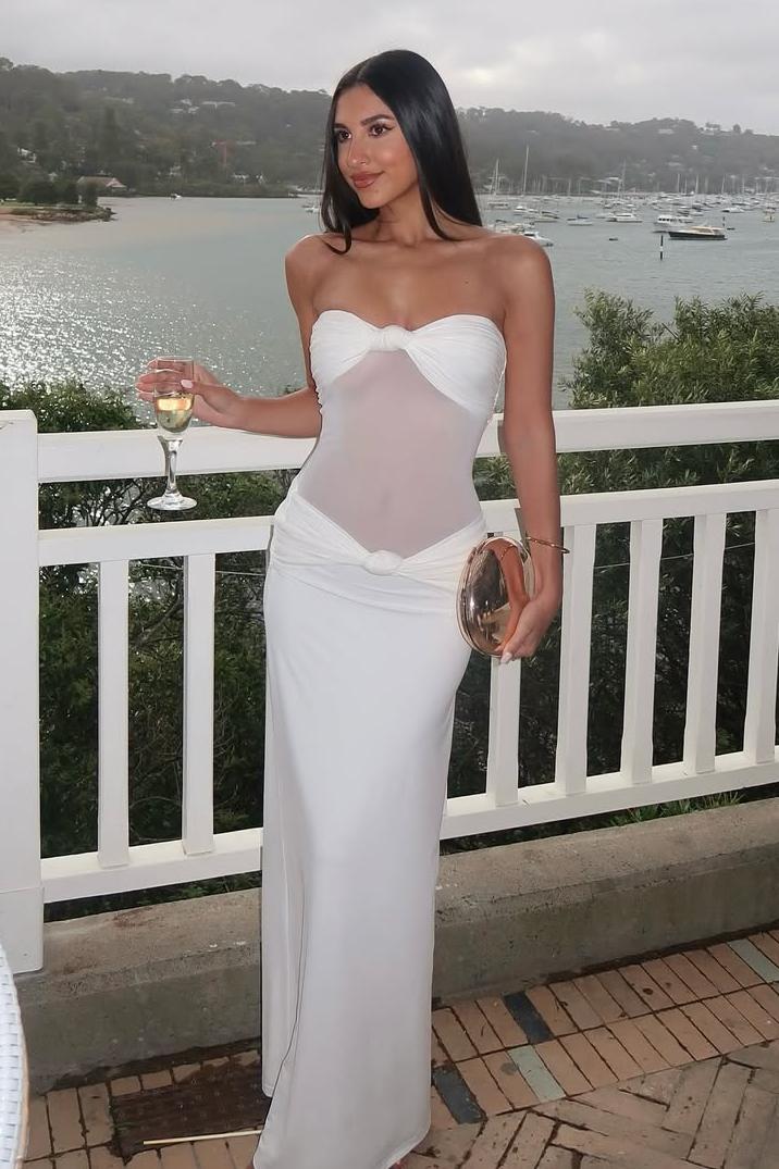 Strapless Sleeveless Long Mermaid Prom Dress With Pleated