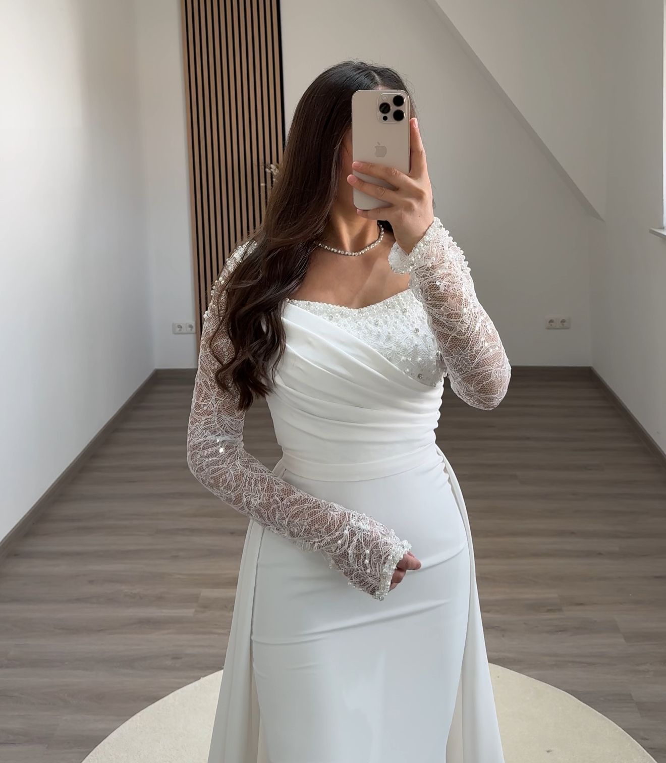 Cape High Neck Ruched Corset Evening Dress