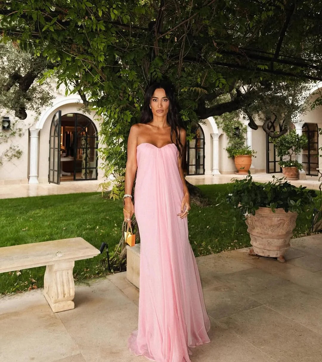 Candy Pink Sweetheart Summer Tulle Sheath Prom Dress ZT0655