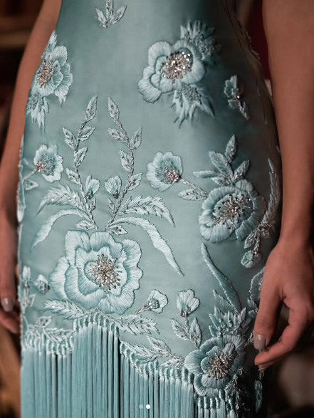 Fancy Mermaid Strapless Neckline Green Satin Long Prom Dress