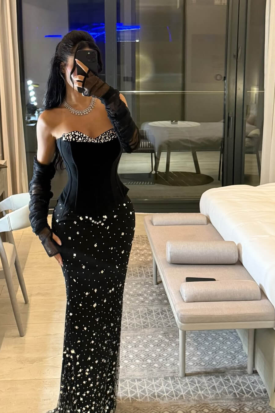 Black Sweetheart Mermaid Evening Dress