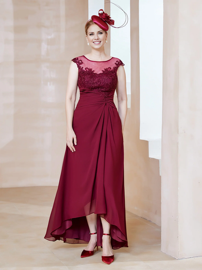 Asymmetrical A-line mother of the bride dress