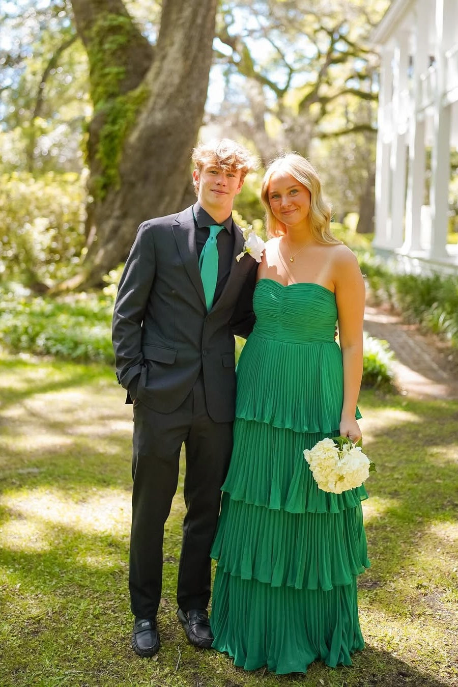 Chic A Line Sweetheart Pink Long Prom Dress with Ruffles