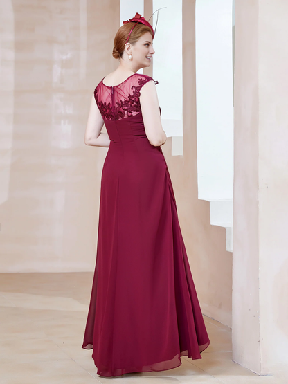 Asymmetrical A-line mother of the bride dress