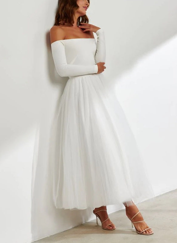 Reception Off-the-Shoulder Ball-Gown Long Sleeves Wedding DressesReception Off-the-Shoulder Ball-Gown Long Sleeves Wedding DressesReception Off-the-Shoulder Ball-Gown Long Sleeves Wedding DressesReception Off-the-Shoulder Ball-Gown Long Sleeves Wedding Dr