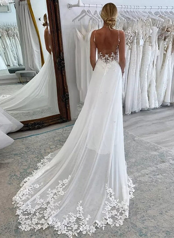 A-Line V-Neck Sleeveless Chiffon Wedding Dresses With Appliques LaceA-Line V-Neck Sleeveless Chiffon Wedding Dresses With Appliques LaceA-Line V-Neck Sleeveless Chiffon Wedding Dresses With Appliques LaceA-Line V-Neck Sleeveless Chiffon Wedding Dresses Wi