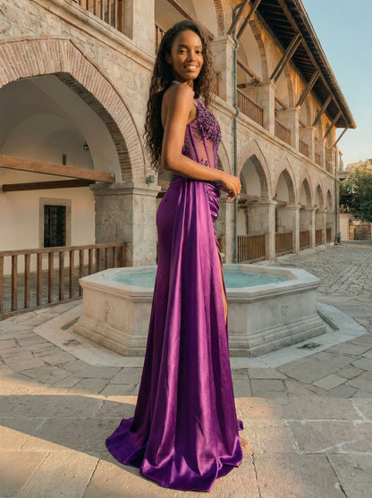 Charming A-Line Side Slit  Prom Dress  Long Formal Dress