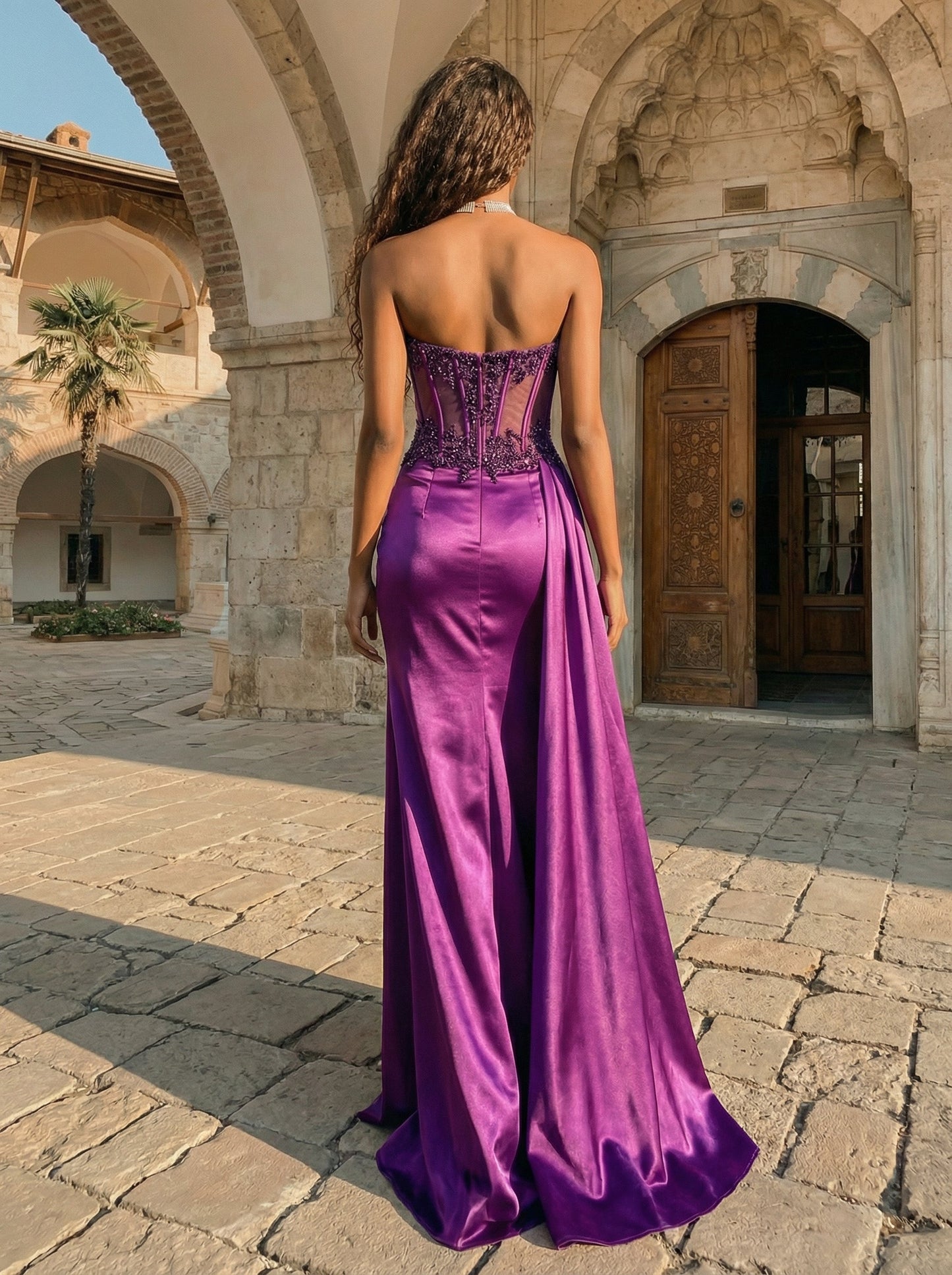 Charming A-Line Side Slit  Prom Dress  Long Formal Dress