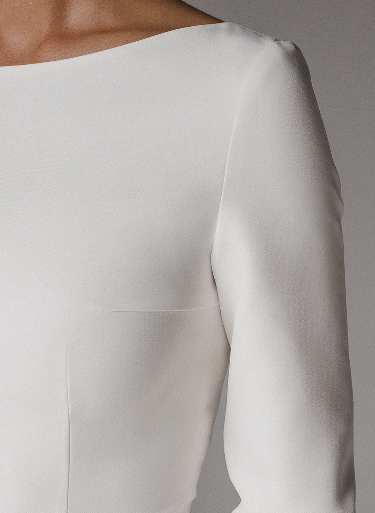 Elegant Scoop Neck Long Sleeves A-Line Tea-Length Matte Satin Wedding DressesElegant Scoop Neck Long Sleeves A-Line Tea-Length Matte Satin Wedding DressesElegant Scoop Neck Long Sleeves A-Line Tea-Length Matte Satin Wedding DressesElegant Scoop Neck Long