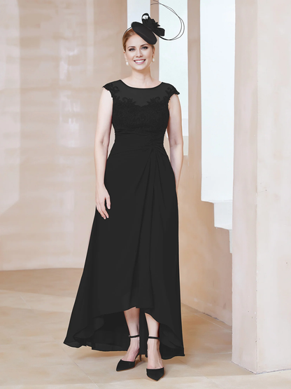 Asymmetrical A-line mother of the bride dress