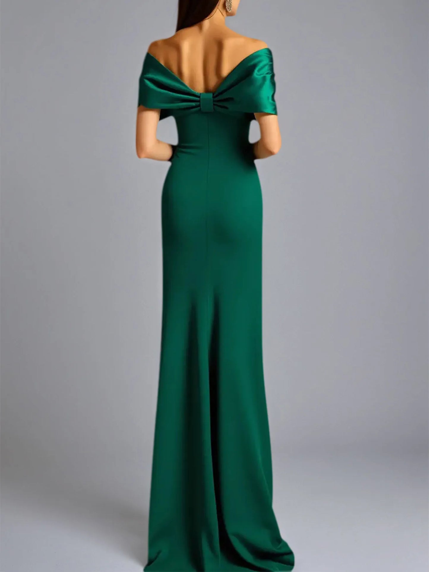 Sheath/Column Off The Shoulder Long Formal Dress