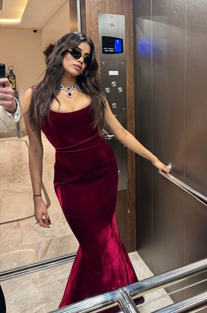 Classy Mermaid Spaghetti Straps Formal Party Prom Dress