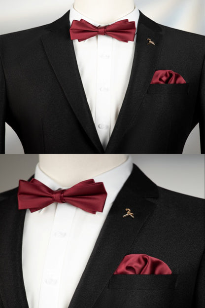 Stylish Black Prom Suit Slim Fit One Button Peaked Lapel Three Pieces