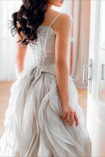 Spaghetti-Straps Sweetheart Mermaid Evening Gowns