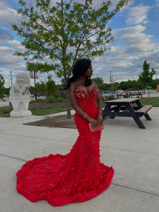 Red Long Prom Dresses Inspiration Evening Gowns