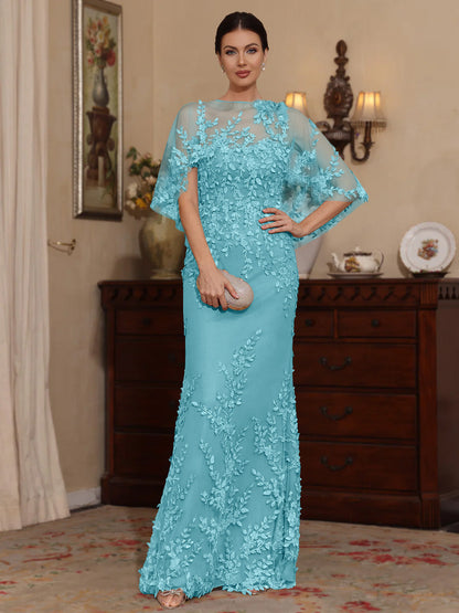 Sheath Scoop Lace Mother of the Bride Dress