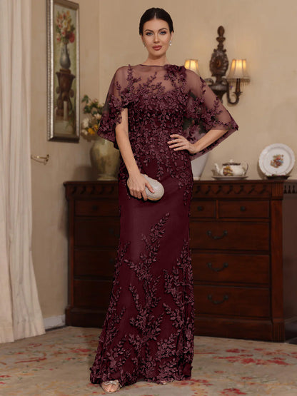Sheath Scoop Lace Mother of the Bride Dress