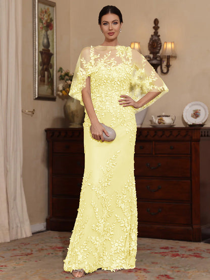 Sheath Scoop Lace Mother of the Bride Dress