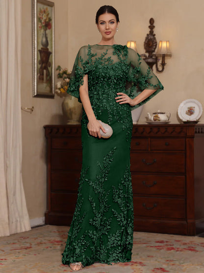 Sheath Scoop Lace Mother of the Bride Dress